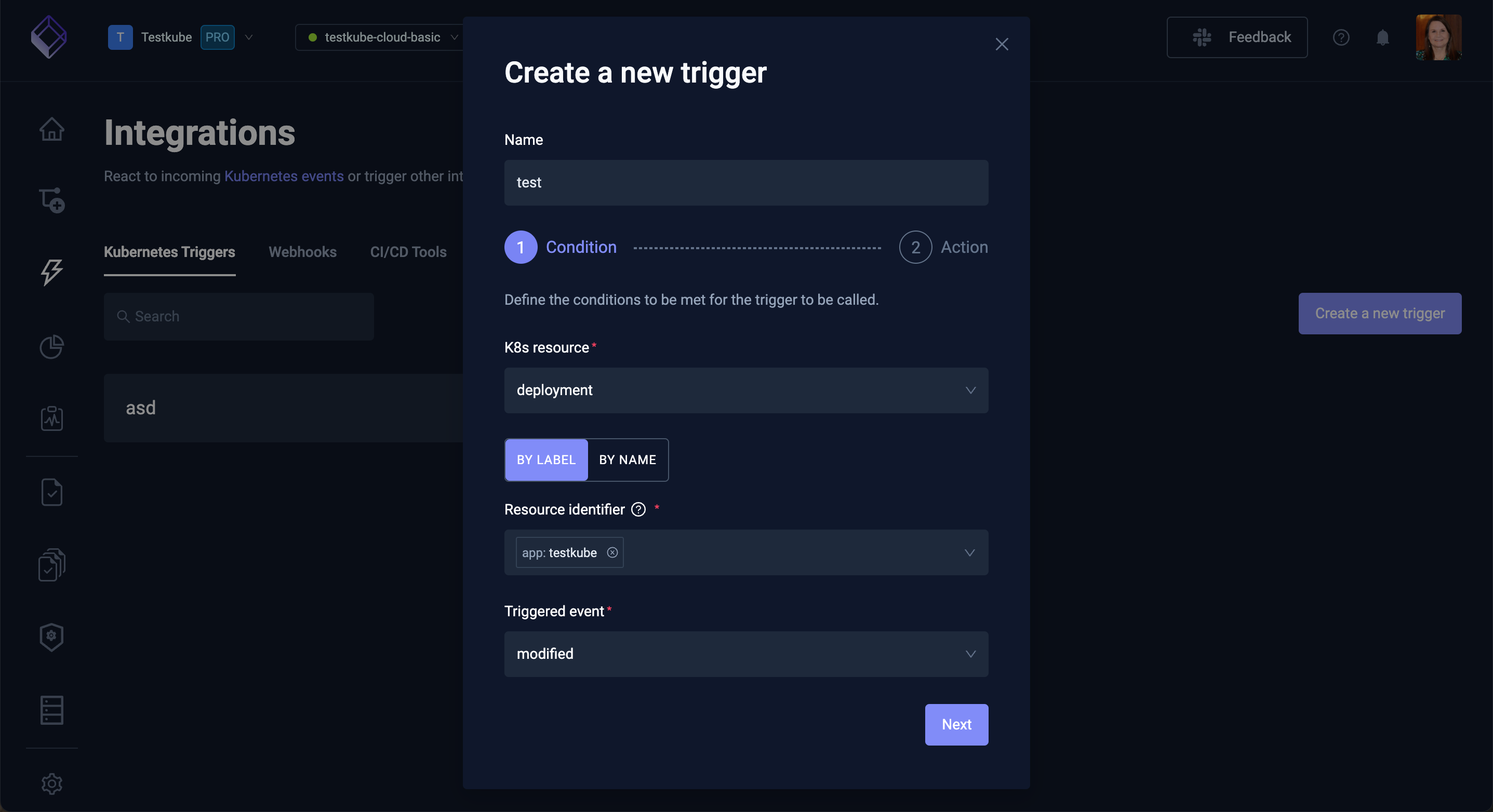 Create New Trigger Modal 1