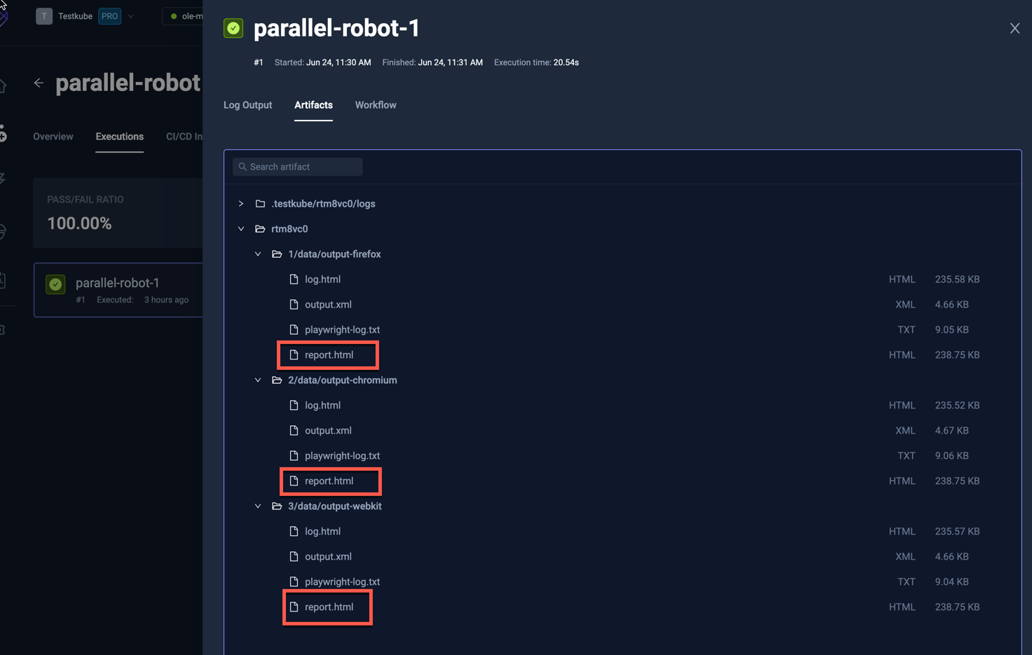 Robot Framework Artifacts